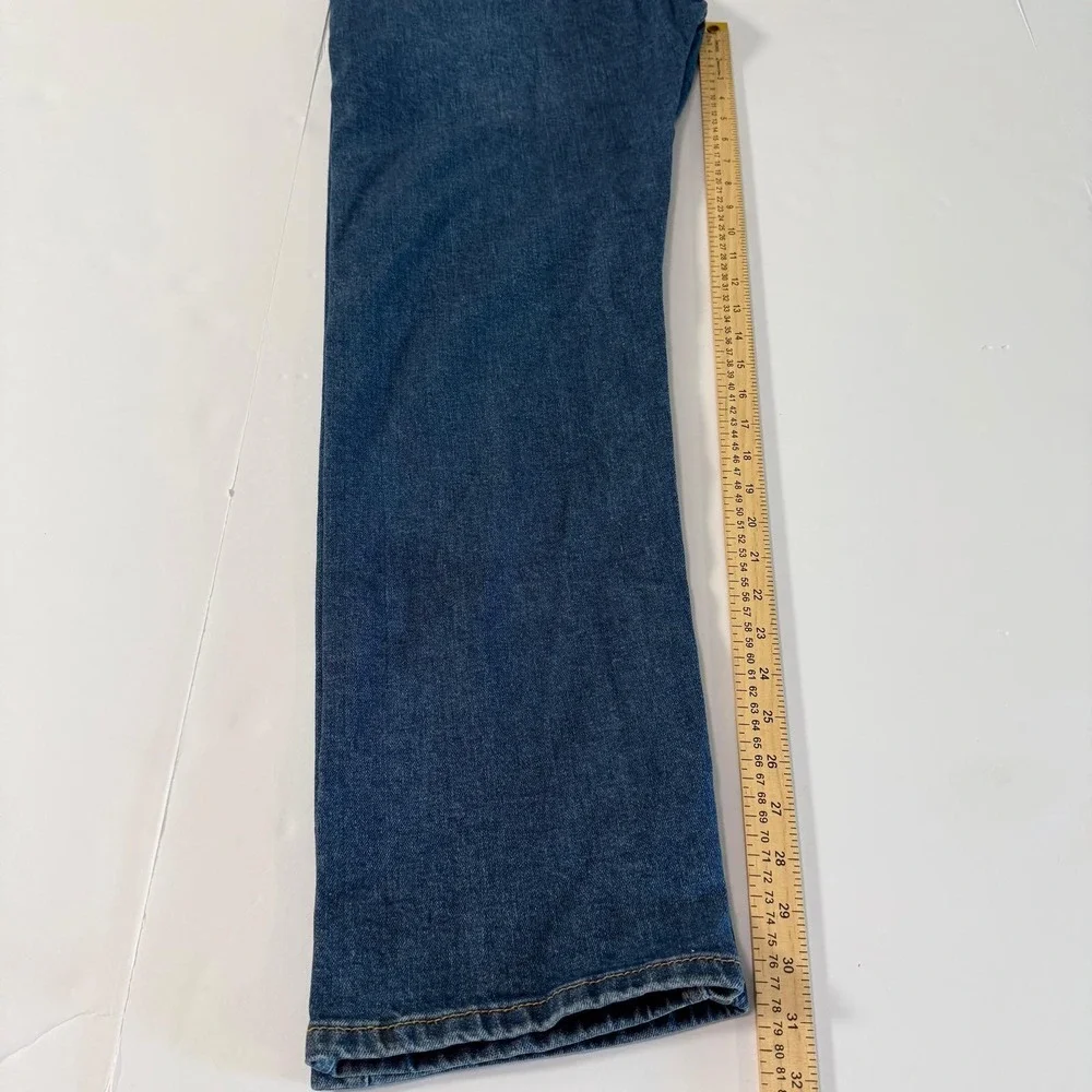 Levis 505 Regular Fit Mens Jeans 34x32 Medium Wash Straight Leg Denim
